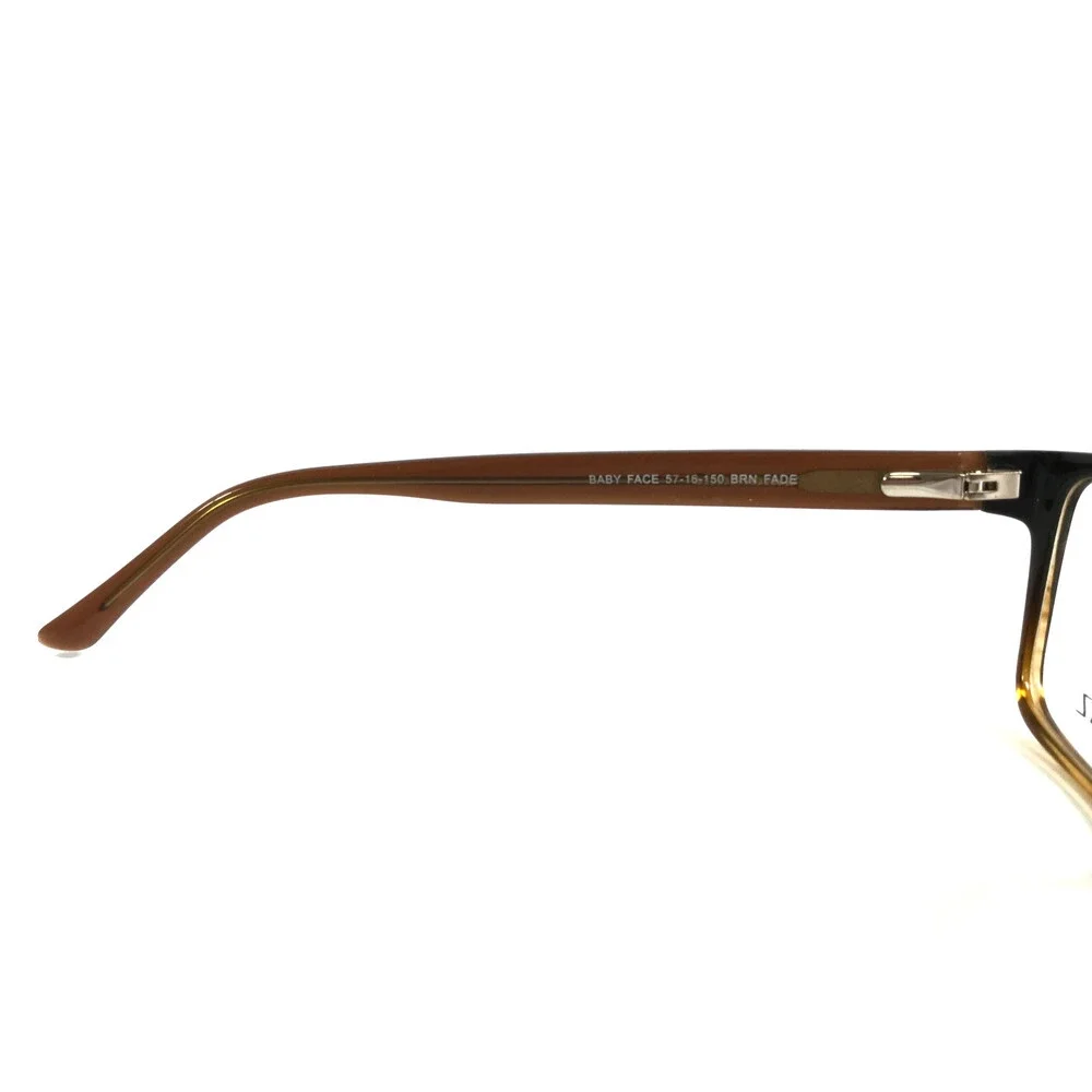 Wide Guyz Eyeglasses Frames BABY FACE BRN FADE Brown Fade Rectangle 57-16-150
